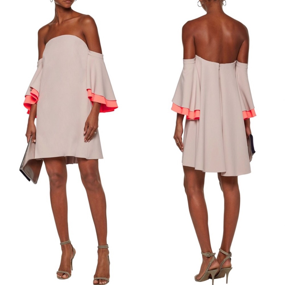 Milly Mila Double Flutter Sleeve Dress in Pink